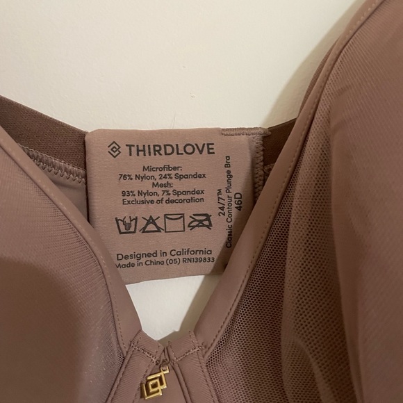 Thirdlove 24/7 Classic Contour Plunge Bra 46D - Picture 3 of 5